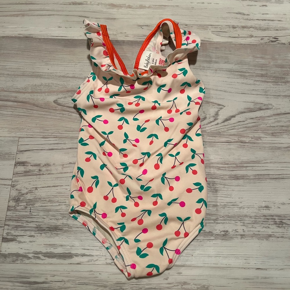 Baby Boden Baby Girls Cherry One Piece Bathing Suit 3-6M